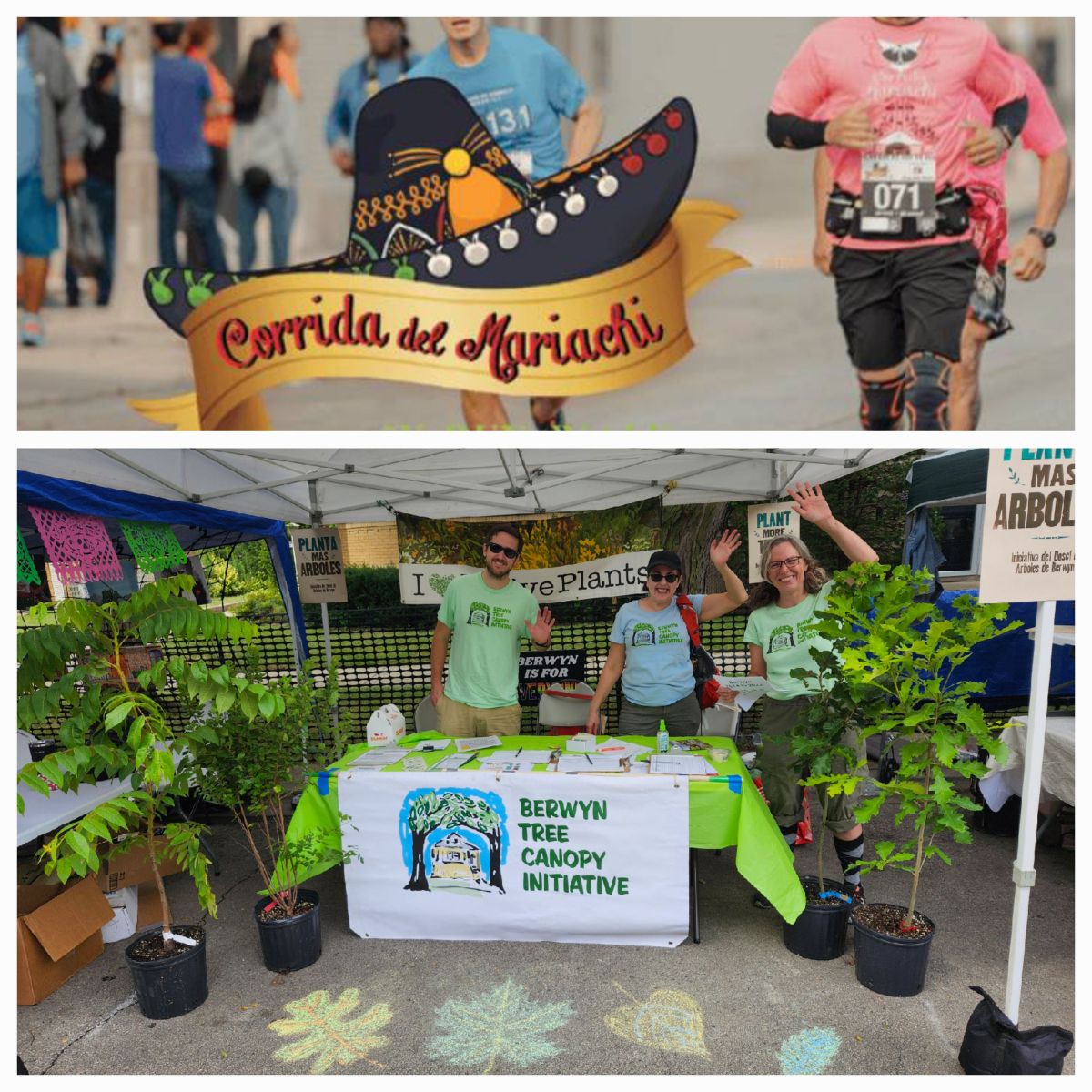 Mariachi 5K logo and BTCI table at the event